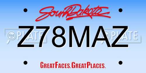 Z78MAZ South Dakota License Plate