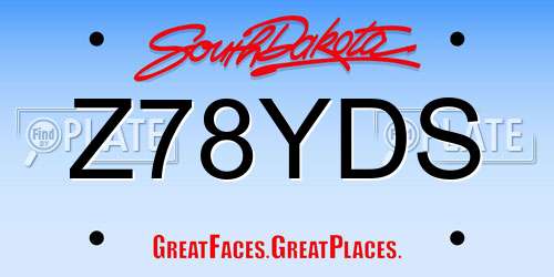 Z78YDS South Dakota License Plate