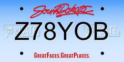 Z78YOB South Dakota License Plate