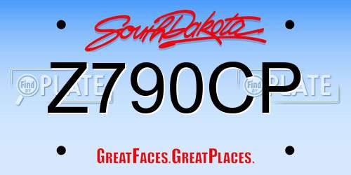 Z790CP South Dakota License Plate