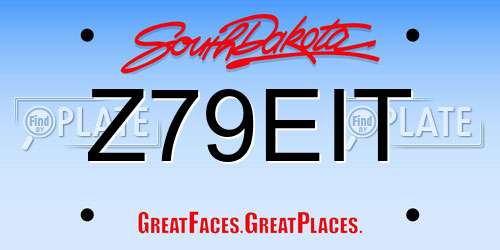 Z79EIT South Dakota License Plate
