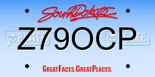 Z79OCP South Dakota License Plate