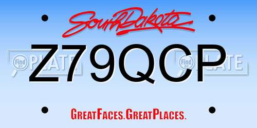 Z79QCP South Dakota License Plate
