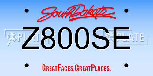 Z800SE South Dakota License Plate