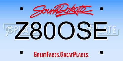 Z80OSE South Dakota License Plate