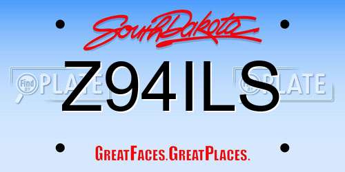 Z94ILS South Dakota License Plate