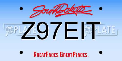Z97EIT South Dakota License Plate
