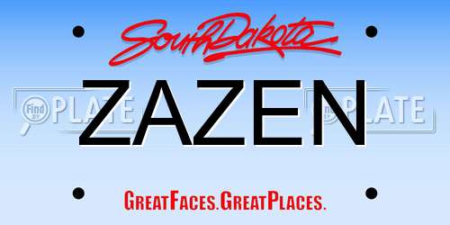 ZAZEN South Dakota License Plate