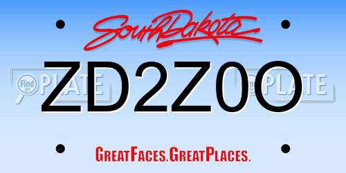 ZD2Z0O South Dakota License Plate