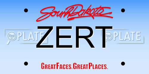 ZERT South Dakota License Plate