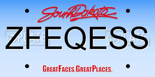ZFEQESS South Dakota License Plate