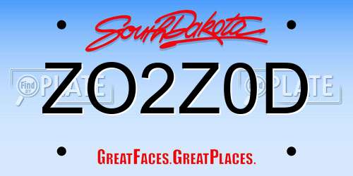 ZO2Z0D South Dakota License Plate