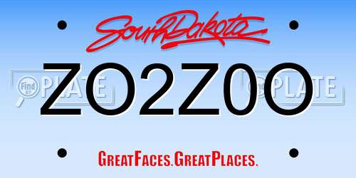 ZO2Z0O South Dakota License Plate