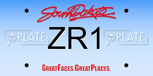 ZR1 South Dakota License Plate