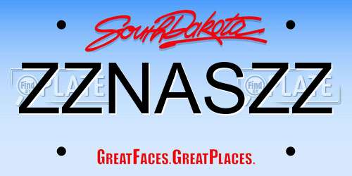 ZZNASZZ South Dakota License Plate