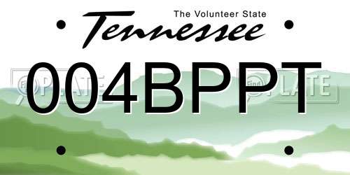004BPPT Tennessee License Plate