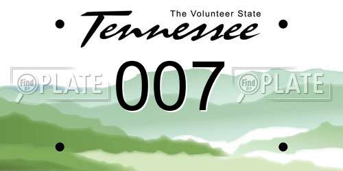 007 Tennessee License Plate