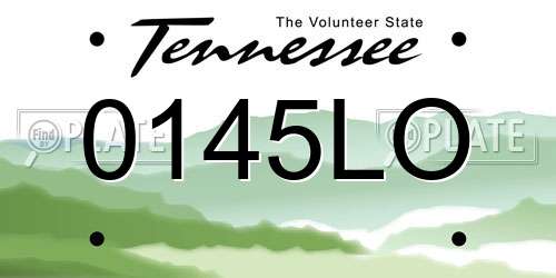 0145LO Tennessee License Plate