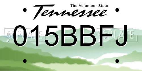 015BBFJ Tennessee License Plate