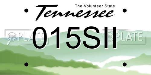 015SII Tennessee License Plate