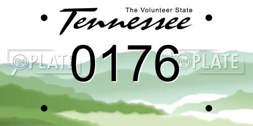 0176 Tennessee License Plate