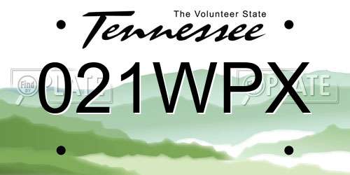021WPX Tennessee License Plate