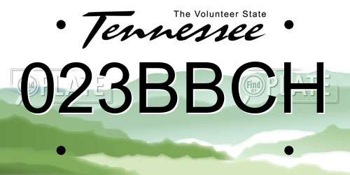 023BBCH Tennessee License Plate