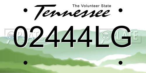 02444LG Tennessee License Plate