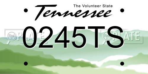 0245TS Tennessee License Plate