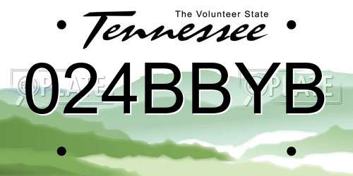 024BBYB Tennessee License Plate