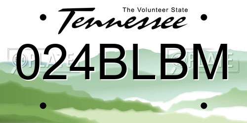 024BLBM Tennessee License Plate