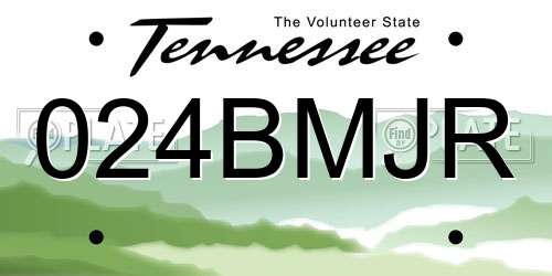 024BMJR Tennessee License Plate