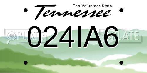 024IA6 Tennessee License Plate
