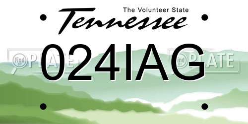 024IAG Tennessee License Plate