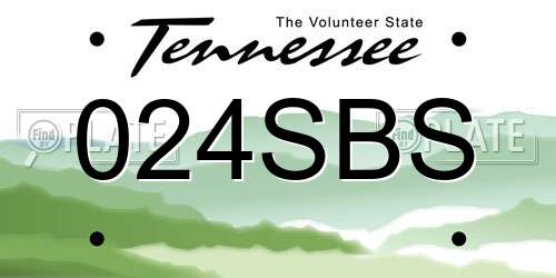 024SBS Tennessee License Plate
