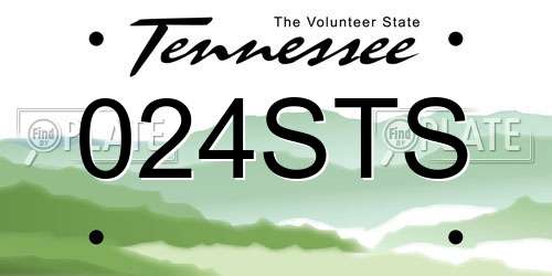 024STS Tennessee License Plate