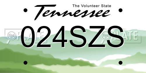 024SZS Tennessee License Plate