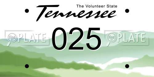 025 Tennessee License Plate