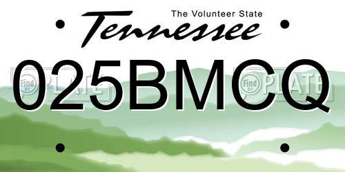 025BMCQ Tennessee License Plate