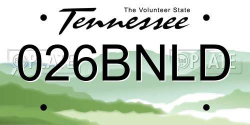 026BNLD Tennessee License Plate