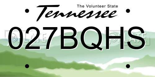 027BQHS Tennessee License Plate