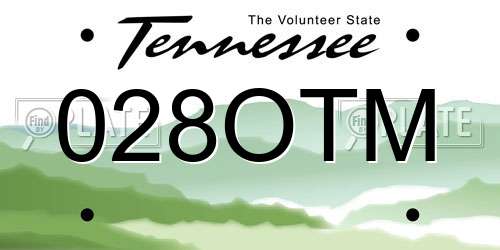 028OTM Tennessee License Plate