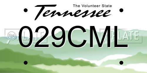 029CML Tennessee License Plate