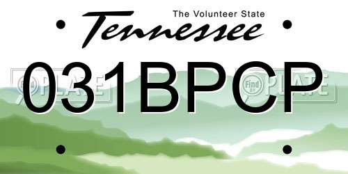 031BPCP Tennessee License Plate