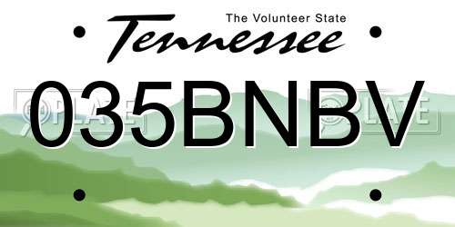 035BNBV Tennessee License Plate
