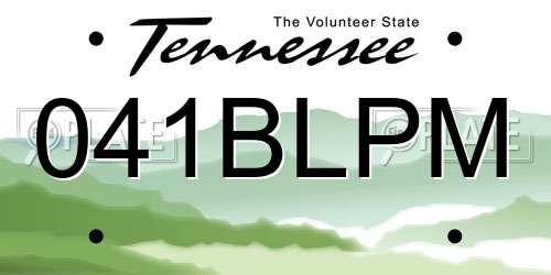 041BLPM Tennessee License Plate