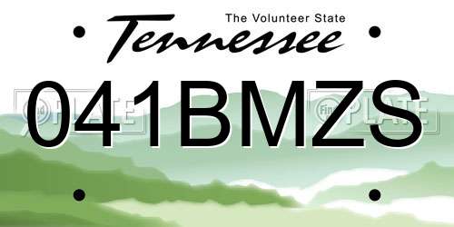 041BMZS Tennessee License Plate