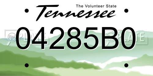 04285B0 Tennessee License Plate