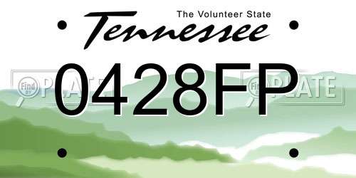 0428FP Tennessee License Plate