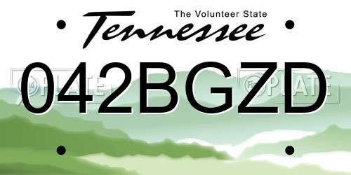 042BGZD Tennessee License Plate